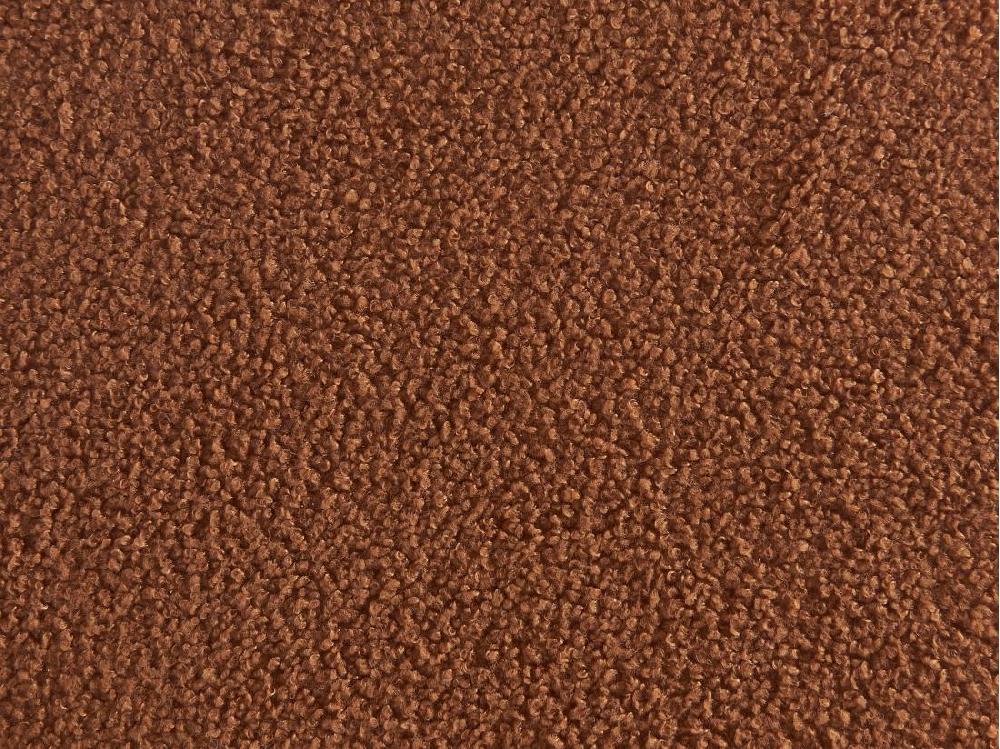 Vente Unique Pouf En Tissu Bouclette Terracotta ECAMBI