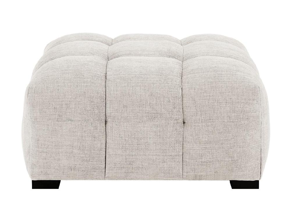 Vente Unique Pouf En Tissu Chiné Beige DILOME De Pascal Morabito