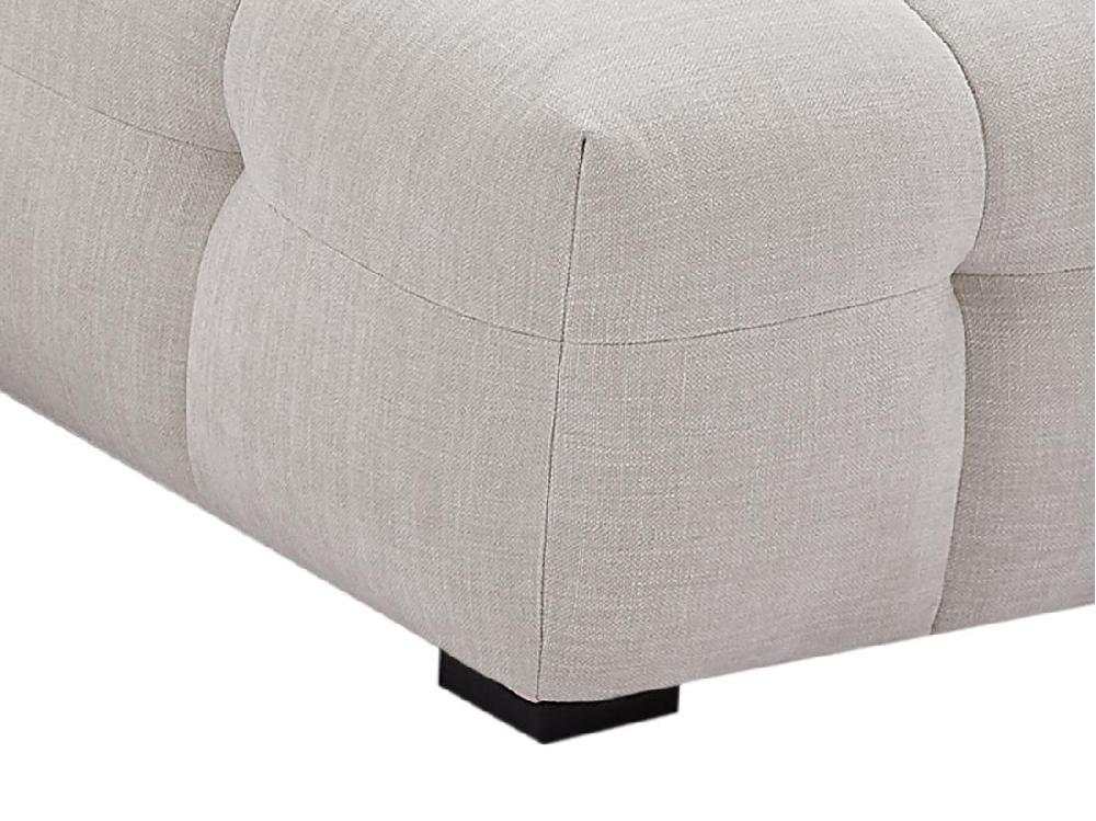 Vente Unique Pouf En Tissu Chiné Beige DILOME De Pascal Morabito