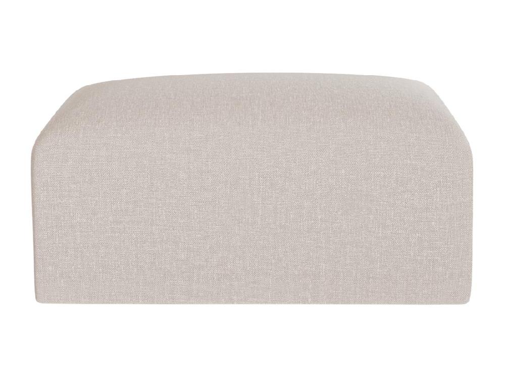 Vente Unique Pouf En Tissu Chiné Beige POGNI De Maison Céphy