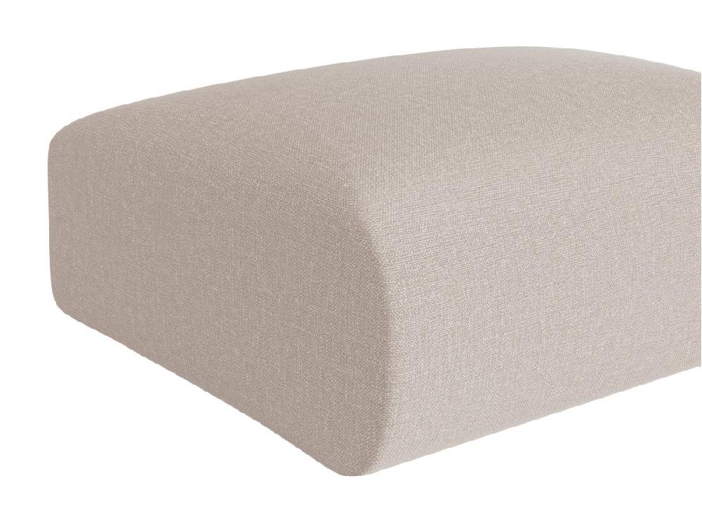 Vente Unique Pouf En Tissu Chiné Beige POGNI De Maison Céphy