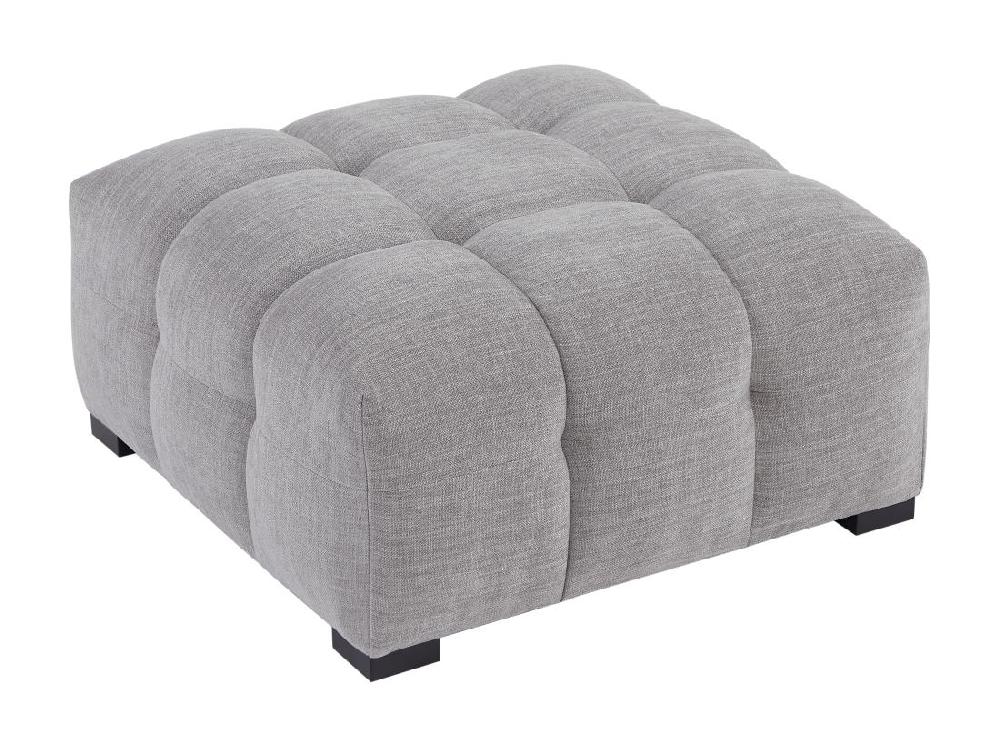 Vente Unique Pouf En Tissu Chiné Gris DILOME De Pascal Morabito