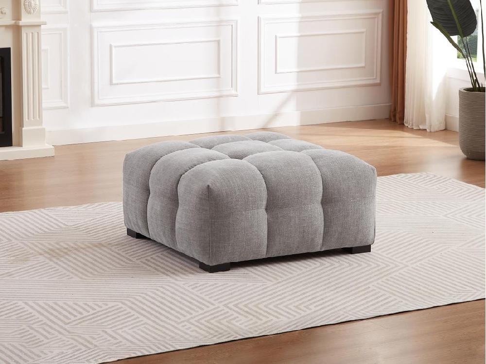 vente unique Pouf en tissu chiné gris DILOME de Pascal Morabito