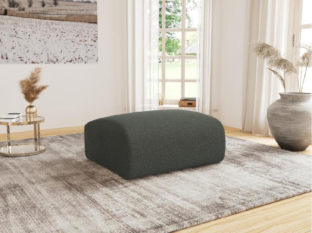 vente unique Pouf en tissu chiné vert POGNI de Maison Céphy