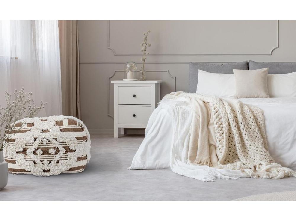 vente unique Pouf en Tissu Macramé "Tougan" 60cm Marron