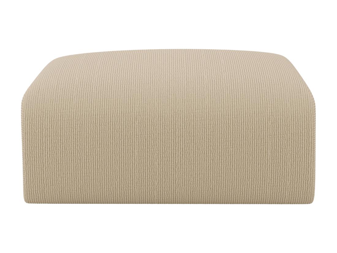 Vente Unique Pouf En Tissu Texturé Beige POGNI De Maison Céphy