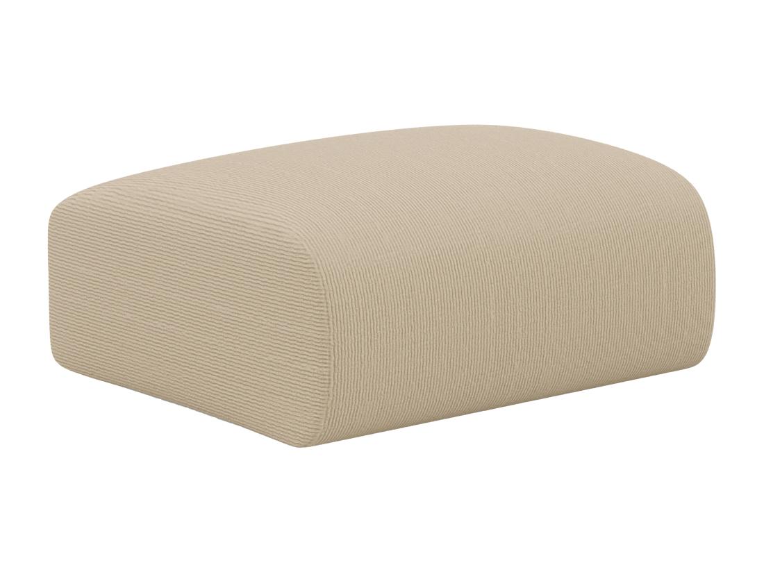 Vente Unique Pouf En Tissu Texturé Beige POGNI De Maison Céphy