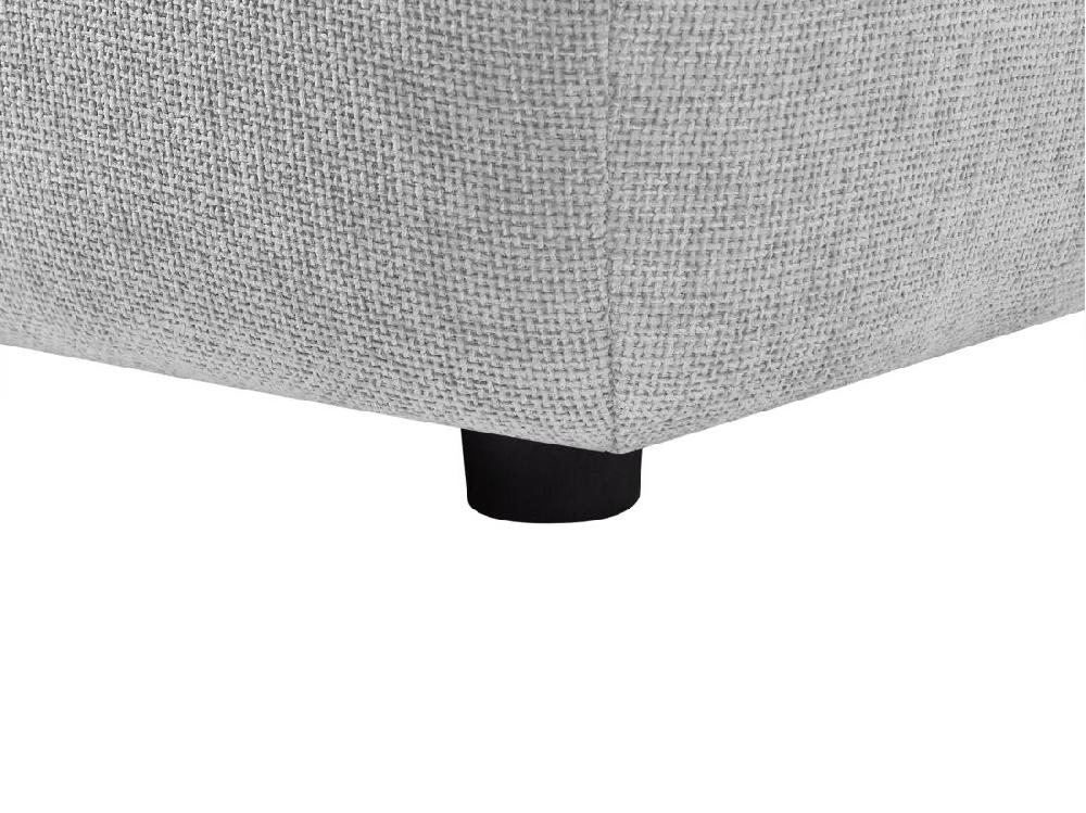 Vente Unique Pouf En Tissu Texturé Gris Clair APOLIU