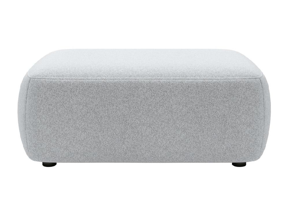 Vente Unique Pouf En Tissu Texturé Gris Clair DAVISO
