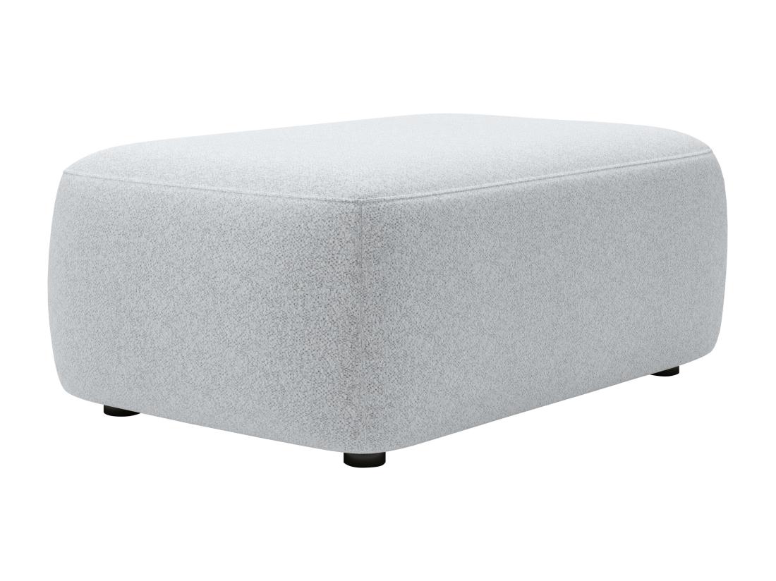 Vente Unique Pouf En Tissu Texturé Gris Clair DAVISO