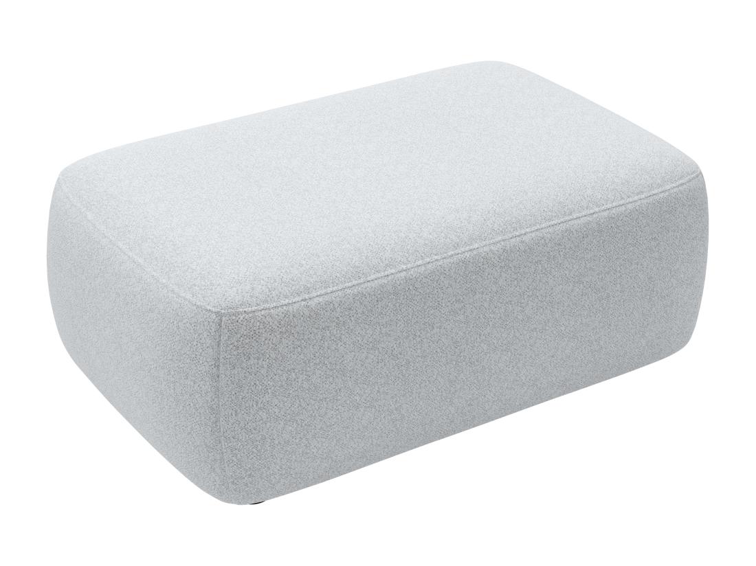 Vente Unique Pouf En Tissu Texturé Gris Clair DAVISO