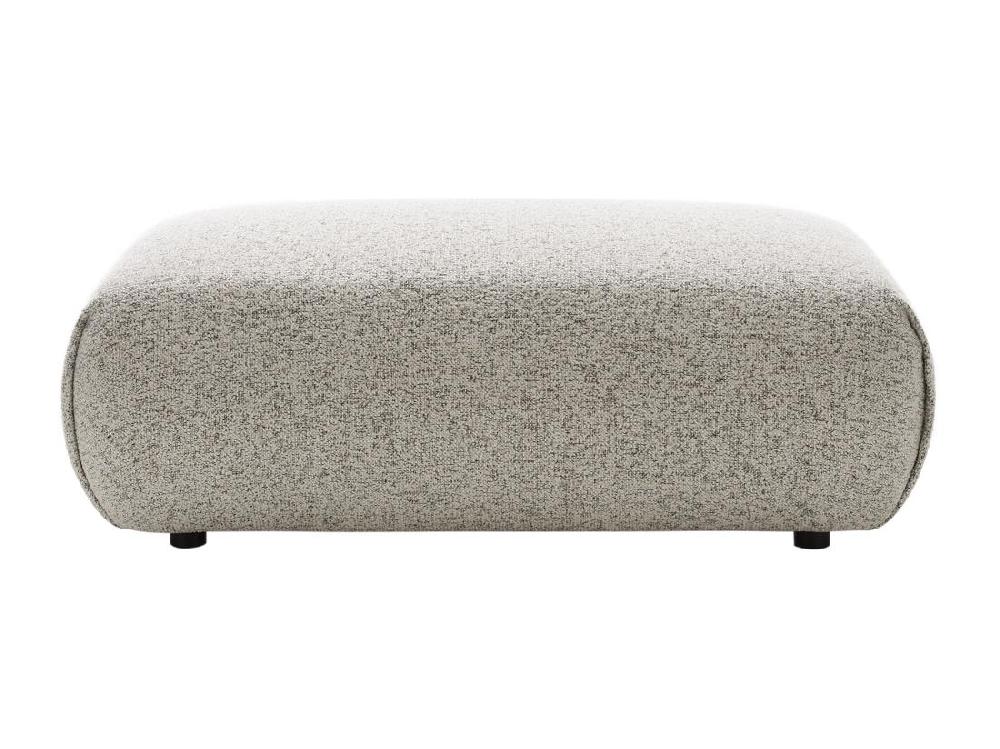 Vente Unique Pouf En Tissu Texturé Gris Clair MONELIA