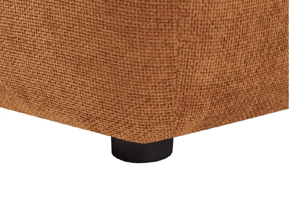 Vente Unique Pouf En Tissu Texturé Terracotta APOLIU