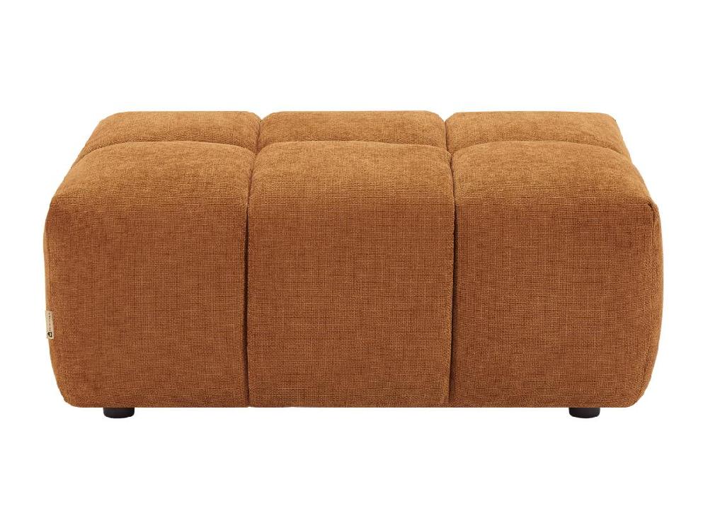 vente unique Pouf en tissu texturé terracotta APOLIU