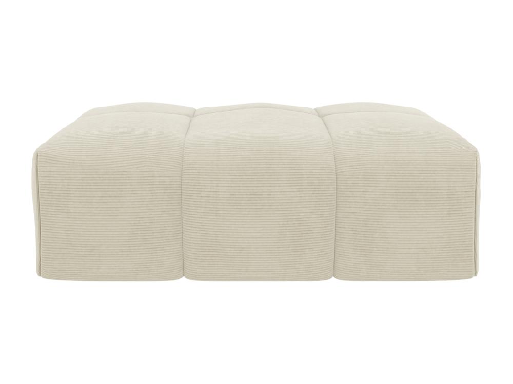 Vente Unique Pouf En Velours Côtelé Beige NAEMIA De Maison Céphy