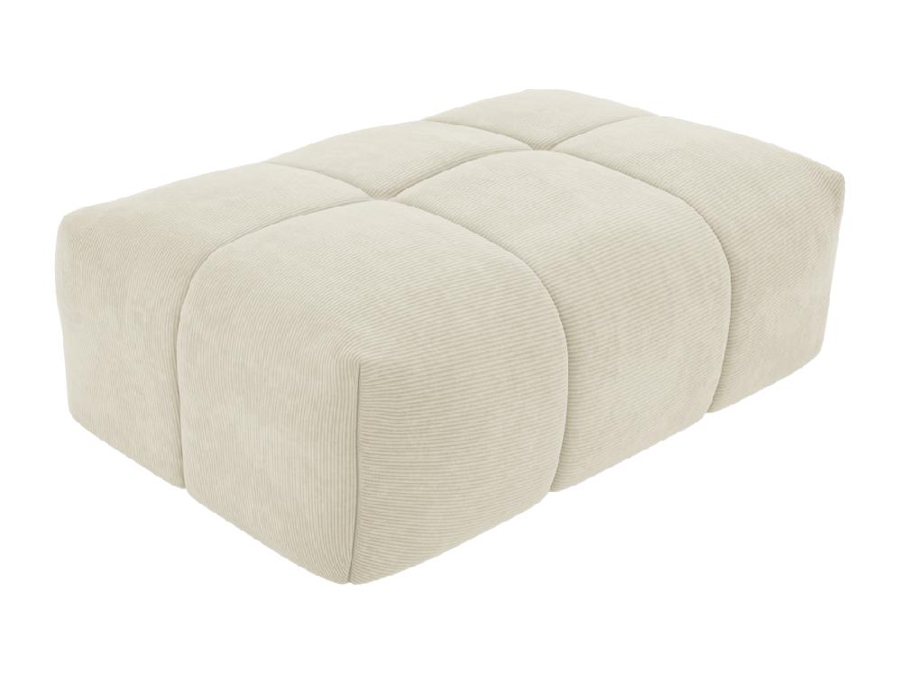 Vente Unique Pouf En Velours Côtelé Beige NAEMIA De Maison Céphy