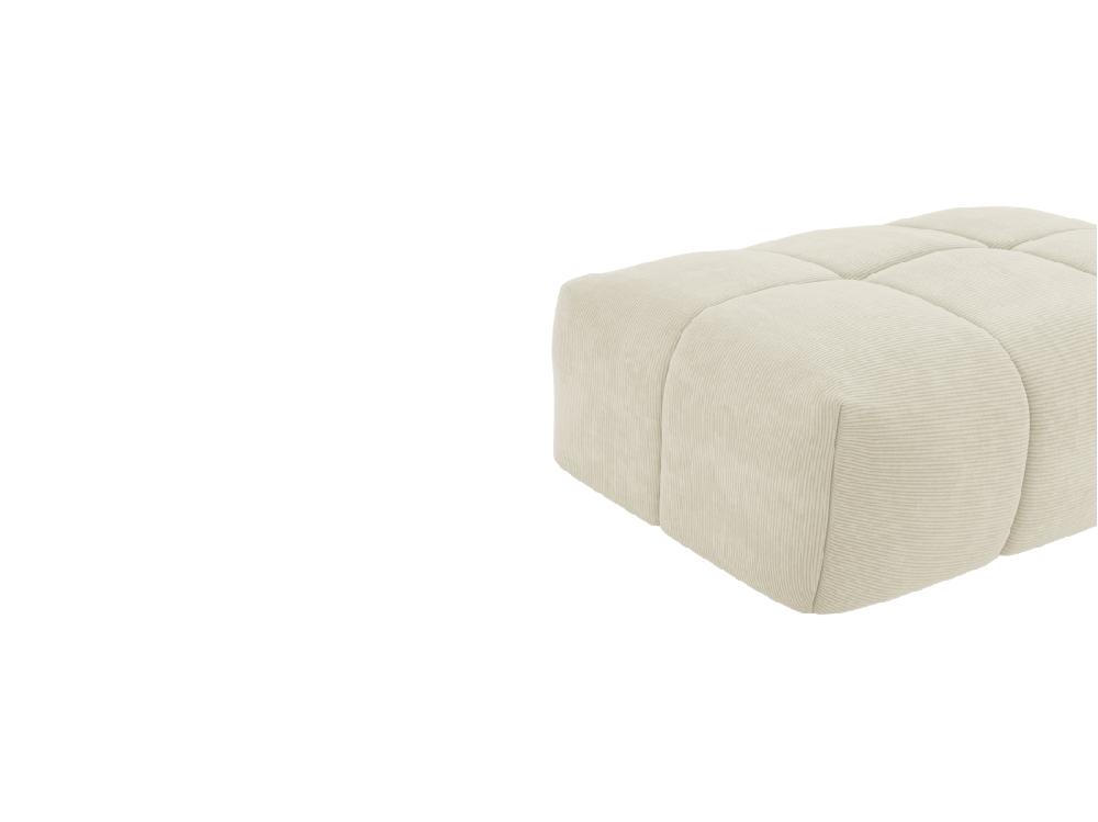 Vente Unique Pouf En Velours Côtelé Beige NAEMIA De Maison Céphy