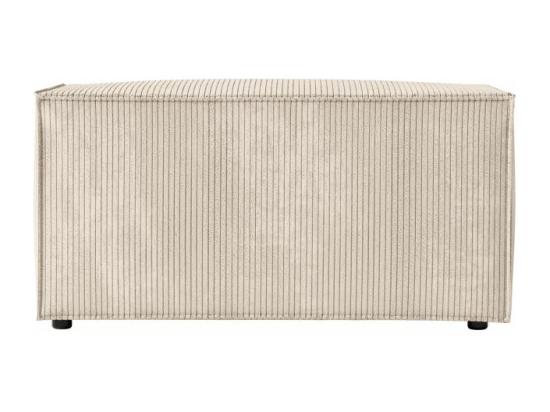 Vente Unique Pouf En Velours Côtelé Clarisse - Beige - L90 X P50 X H41cm - Loungitude