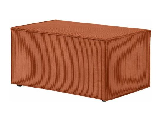 Vente Unique Pouf En Velours Côtelé Clarisse - Terracotta - L90 X P50 X H41cm - Loungitude