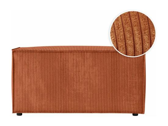 Vente Unique Pouf En Velours Côtelé Clarisse - Terracotta - L90 X P50 X H41cm - Loungitude