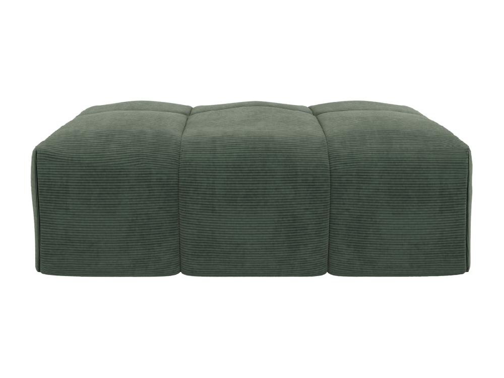 Vente Unique Pouf En Velours Côtelé Vert NAEMIA De Maison Céphy
