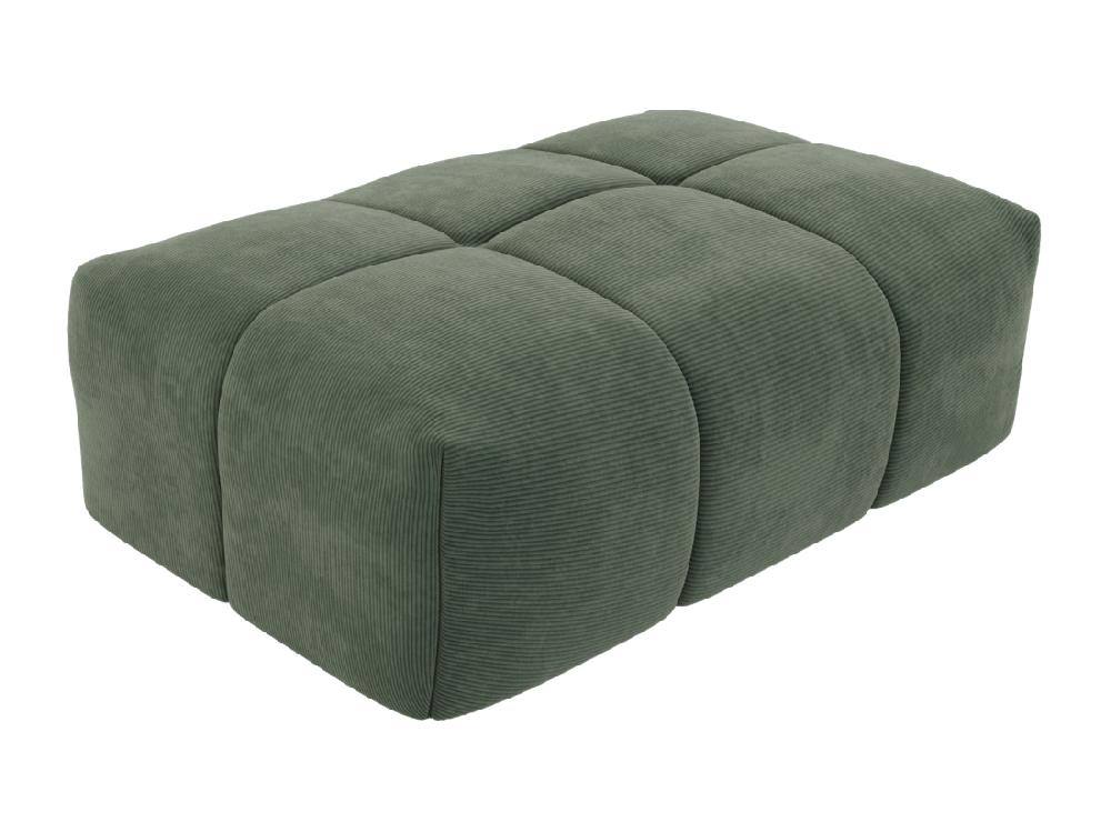 Vente Unique Pouf En Velours Côtelé Vert NAEMIA De Maison Céphy