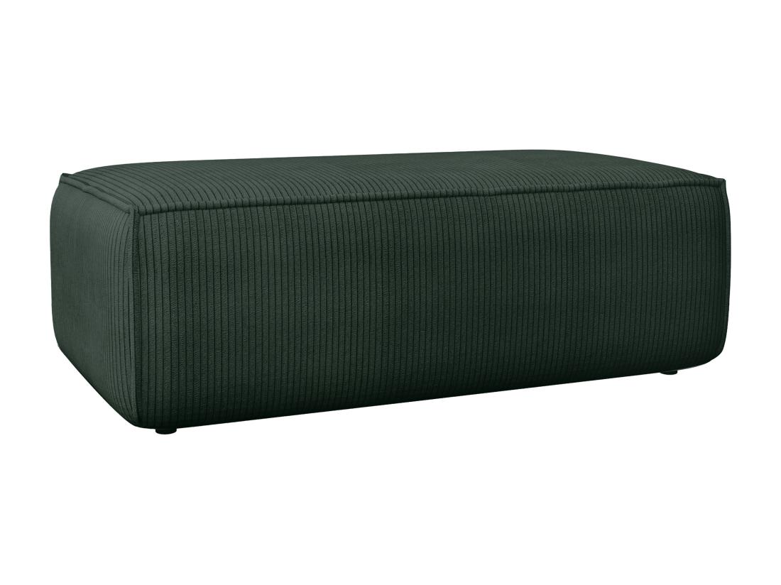 Vente Unique Pouf En Velours Côtelé Vert Sapin AMELIA