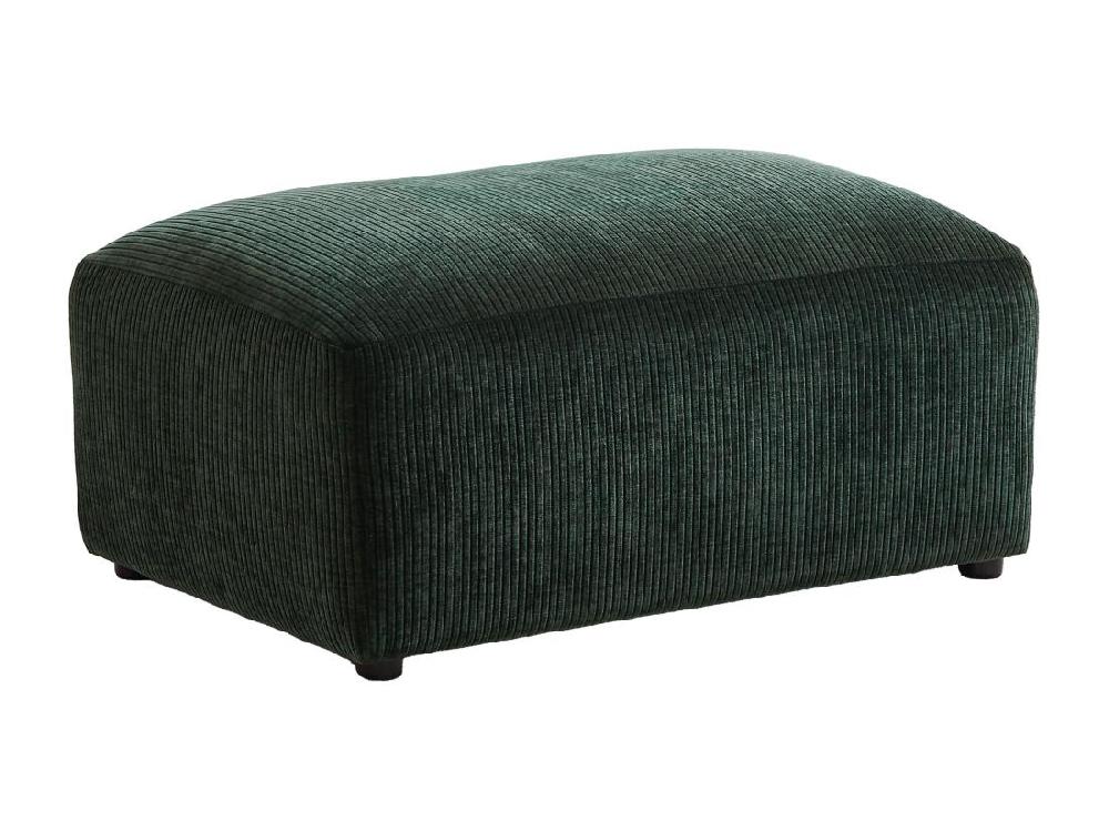 Vente Unique Pouf En Velours Côtelé Vert Sapin TIRONO De Maison Céphy
