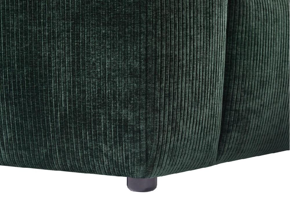 Vente Unique Pouf En Velours Côtelé Vert Sapin TIRONO De Maison Céphy