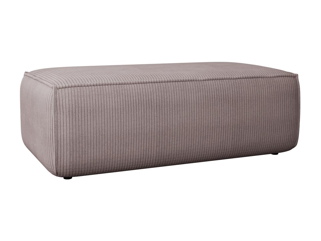 Vente Unique Pouf En Velours Côtelé Violet Clair AMELIA
