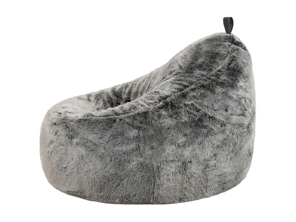 Vente Unique Pouf Imitation Fourrure Gris Loup - COCOON