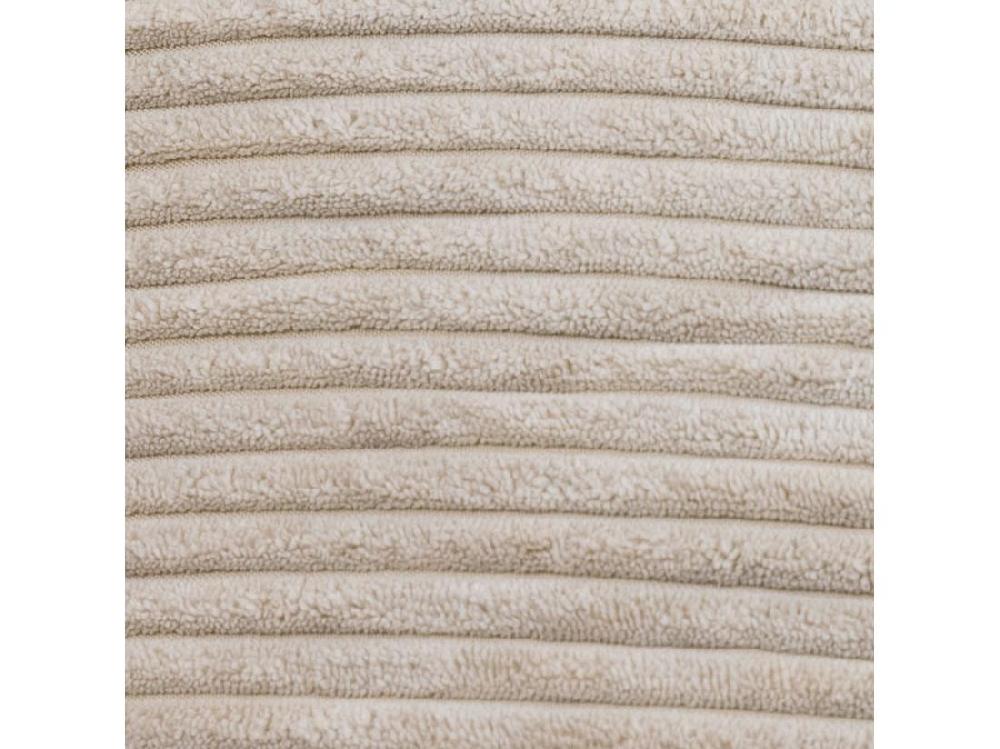 Vente Unique Pouf Inclinable Velours Côtelé Beige - DALTON
