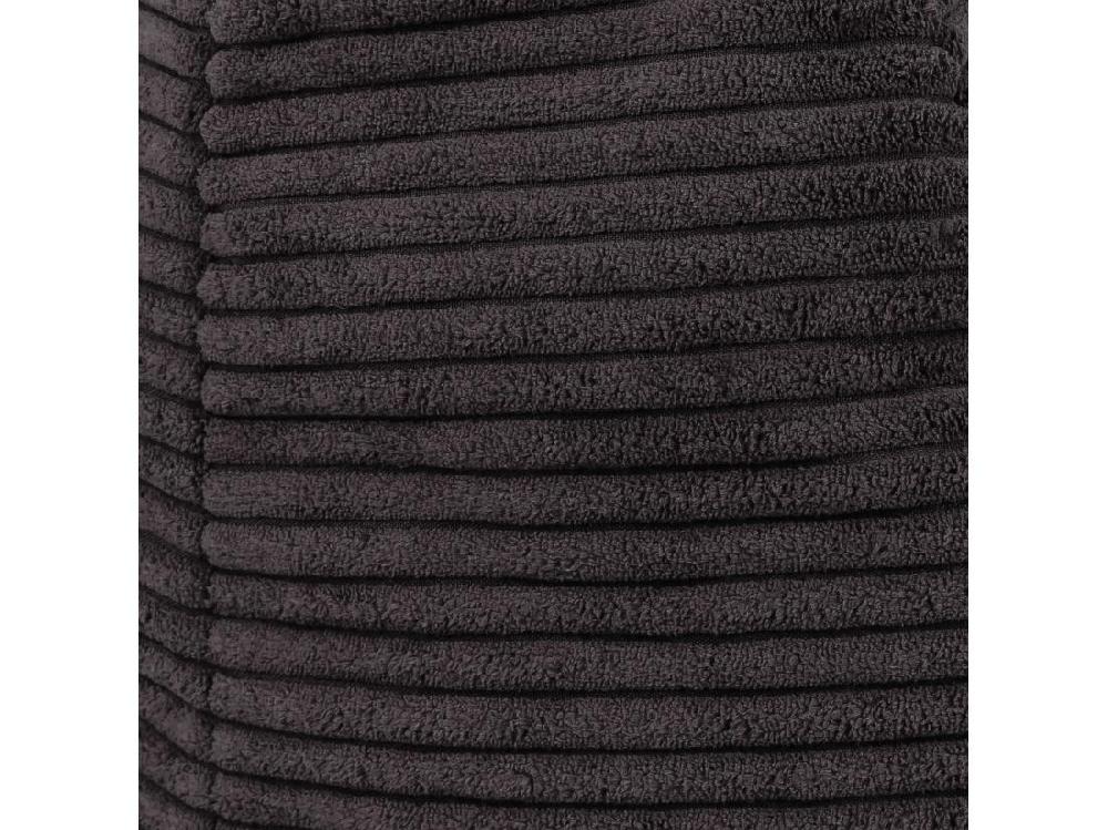 Vente Unique Pouf Inclinable Velours Côtelé Gris Anthracite - DALTON