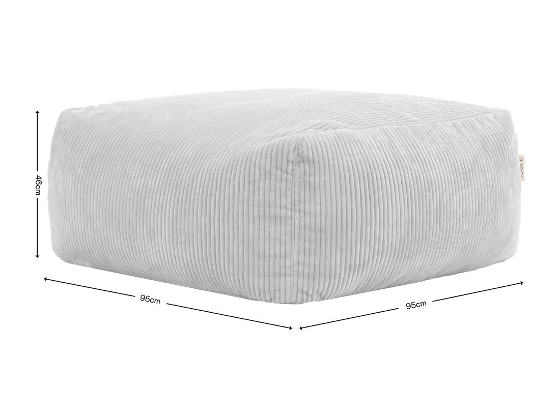 Vente Unique Pouf Repose-pieds Modulaire En Velours Côtelé Beige - ZEN