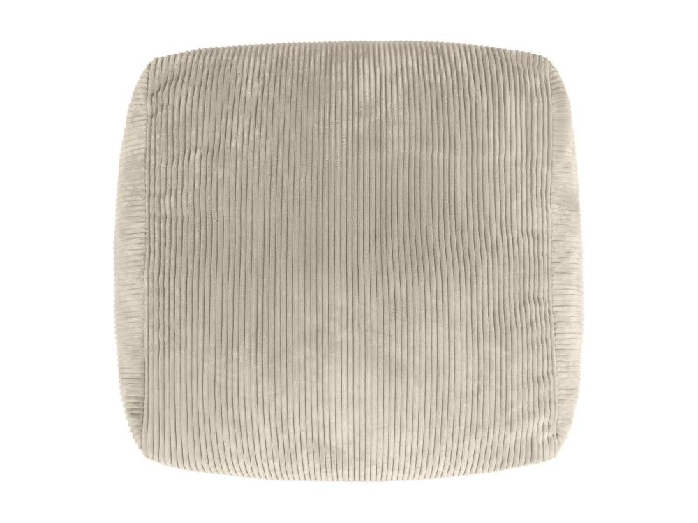 vente unique Pouf repose-pieds modulaire en velours côtelé beige - ZEN