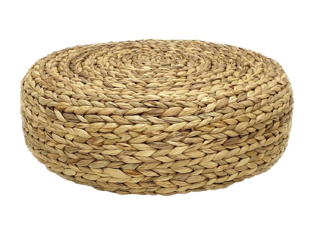 Vente Unique Pouf Rond En Rotin Naturel Clair MEVIZO