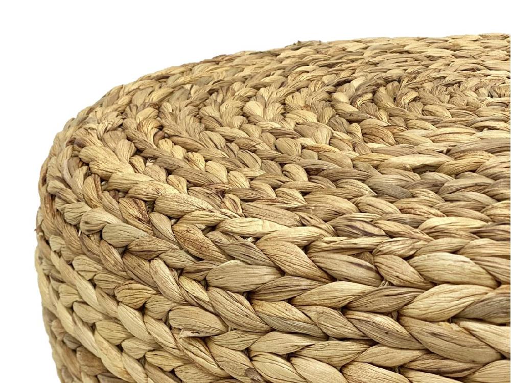 Vente Unique Pouf Rond En Rotin Naturel Clair MEVIZO