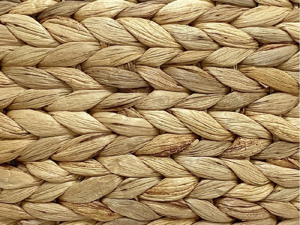 Vente Unique Pouf Rond En Rotin Naturel Clair MEVIZO