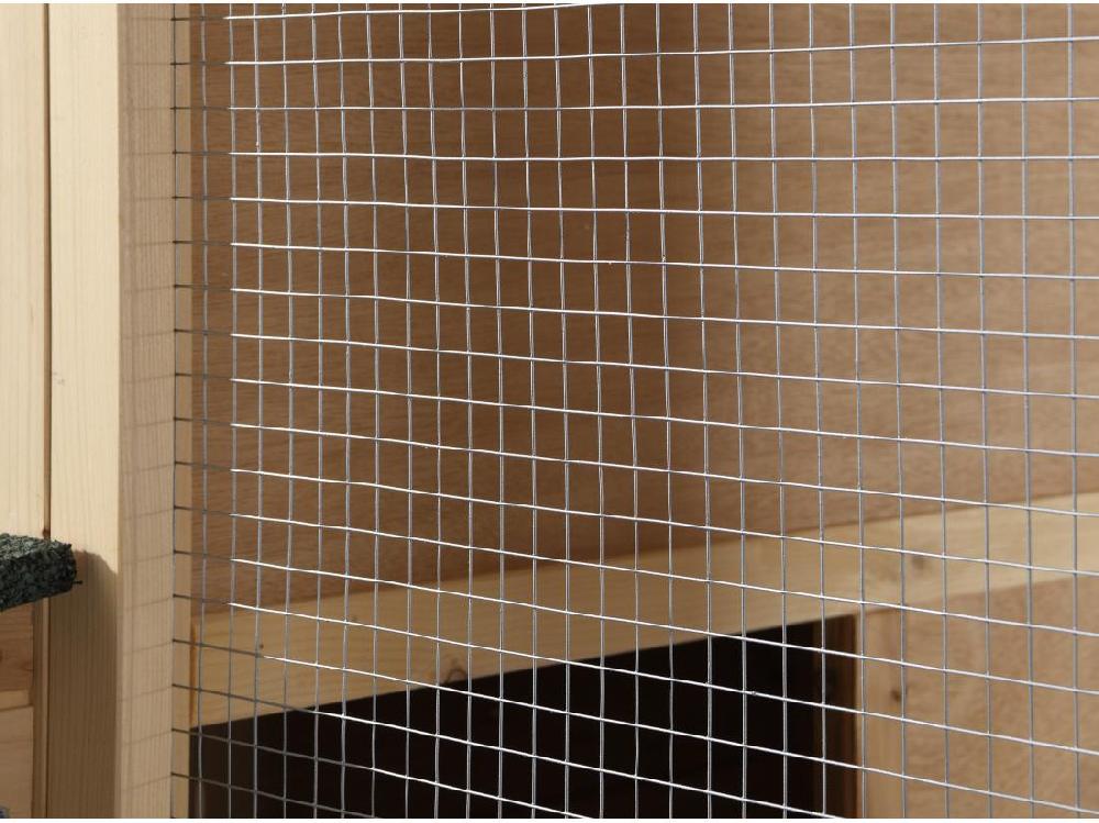 Vente Unique Poulailler En Bois Avec Enclos - 8 Poules - L. 201 X P.142 X H. 171 Cm- Naturel - GALLUS