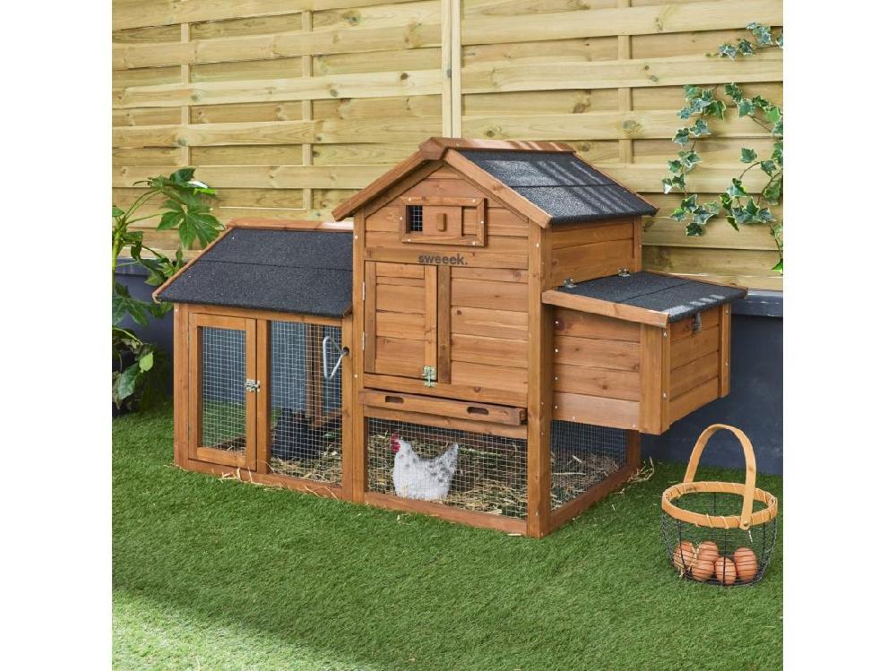 Vente Unique Poulailler En Bois GALINETTE. 3 Poules. Cage à Poule Avec Enclos