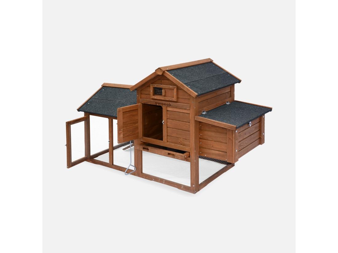 Vente Unique Poulailler En Bois GALINETTE. 3 Poules. Cage à Poule Avec Enclos