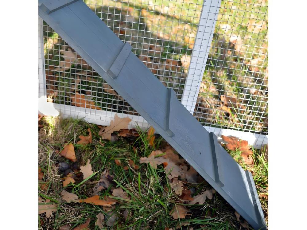 Vente Unique Poulailler Exterieur En Bois Avec Toit Pliant 175x66x101 Cm Modele- Dottie 151 Taille L