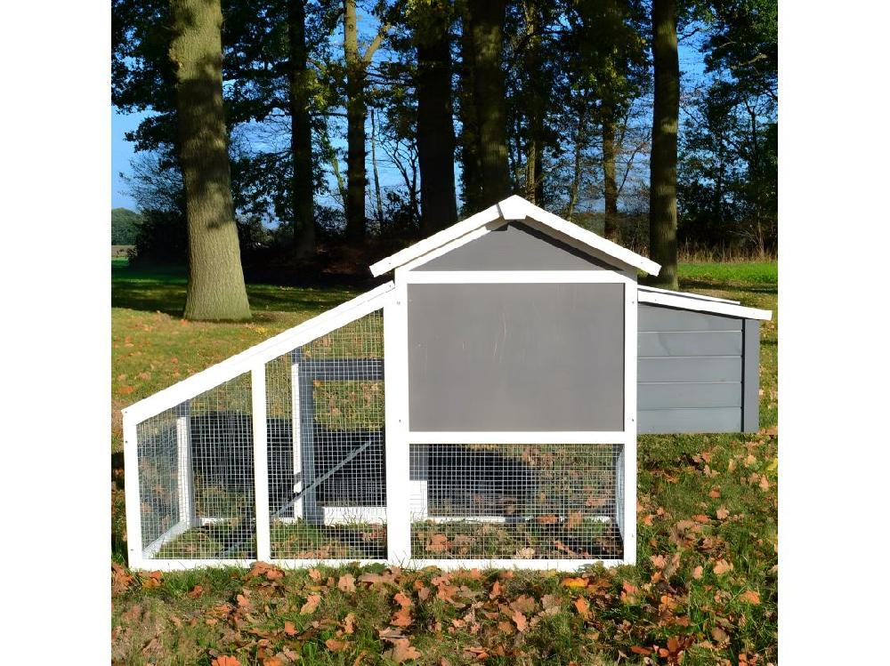 Vente Unique Poulailler Exterieur En Bois Avec Toit Pliant 175x66x101 Cm Modele- Dottie 151 Taille L