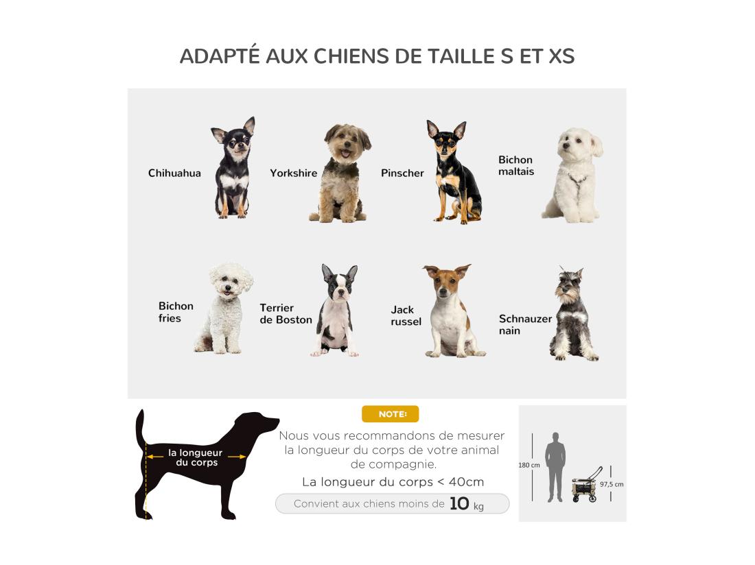 Vente Unique Poussette Pliable Animaux Chien Chat Nacelle Amovible 4 Roues Kaki