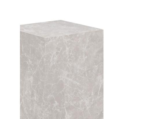 Vente Unique Prague - Table D'appoint Effet Marbre - Beige