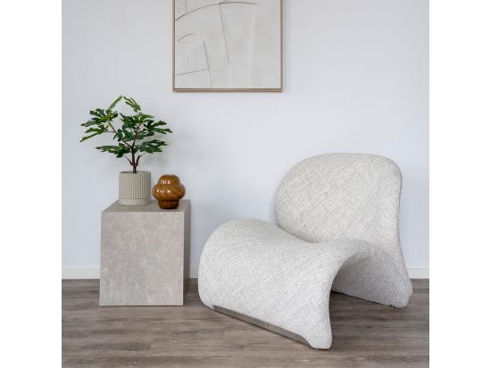 Vente Unique Prague - Table D'appoint Effet Marbre - Beige