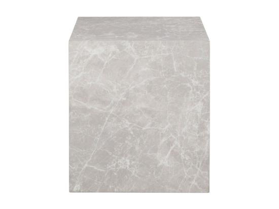 Vente Unique Prague - Table D'appoint Effet Marbre - Beige