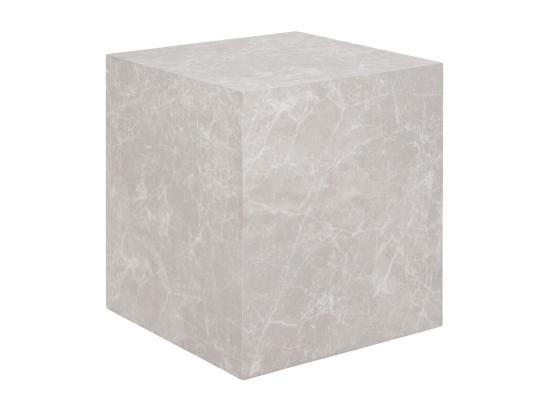 vente unique Prague - Table d'appoint effet marbre - Beige