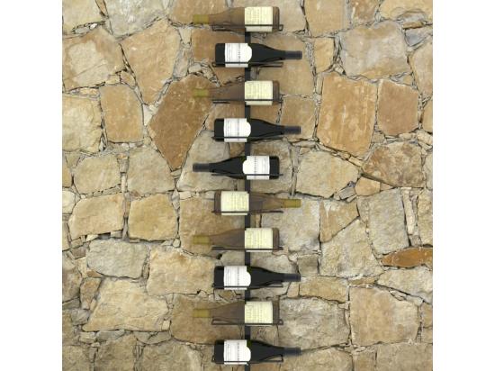 Vente Unique Prolenta Premium - Casier à Bouteilles Mural Pour 10 Bouteilles Noir Métal