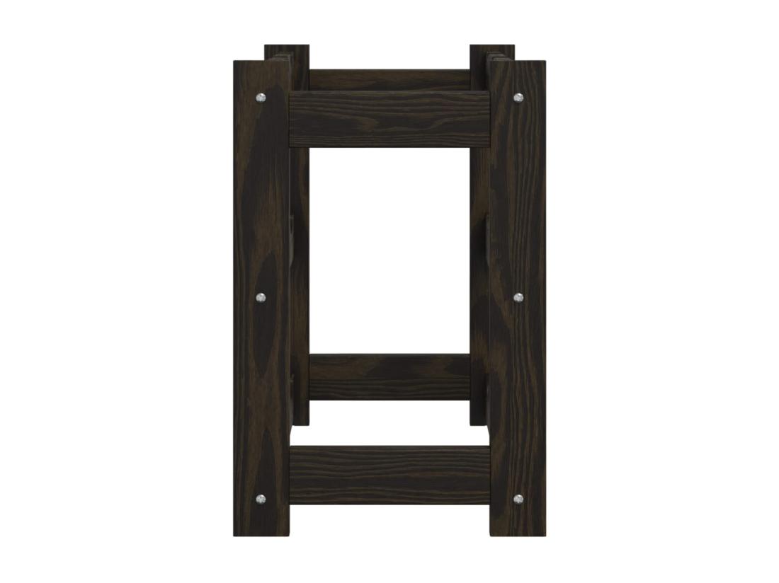 Vente Unique Prolenta Premium - Casier à Bouteilles Pour 12 Bouteilles Noir Bois Pin Solide